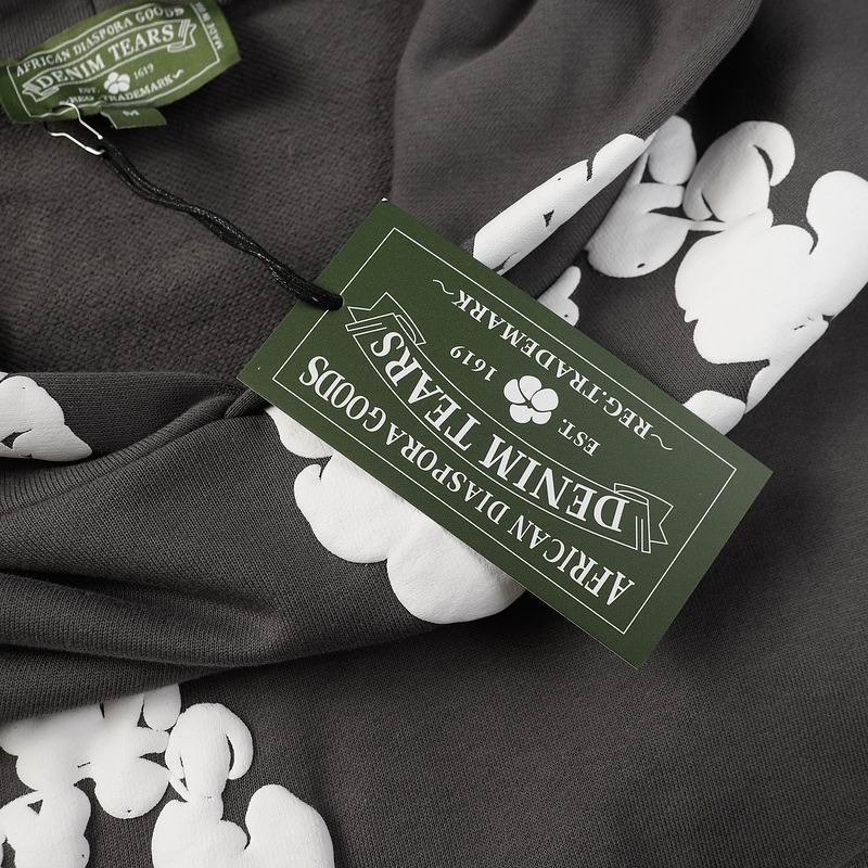 EM Sneakers Denim Tears Hoodie & Sweatpant Sets Cotton Wreath Royal Dark Gray