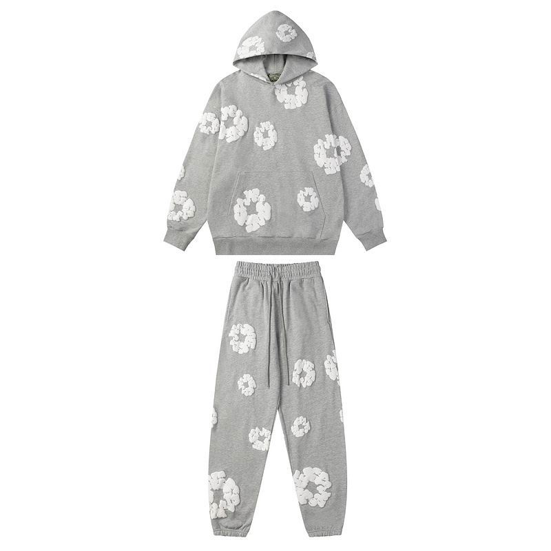 EM Sneakers Denim Tears Hoodie & Sweatpant Sets Cotton Wreath Royal Gray