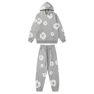 EM Sneakers Denim Tears Hoodie & Sweatpant Sets Cotton Wreath Royal Gray 01