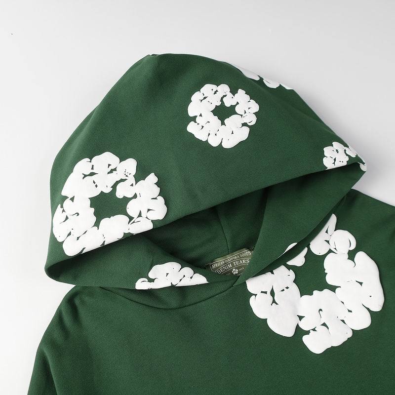 EM Sneakers Denim Tears Hoodie & Sweatpant Sets Cotton Wreath Royal Green