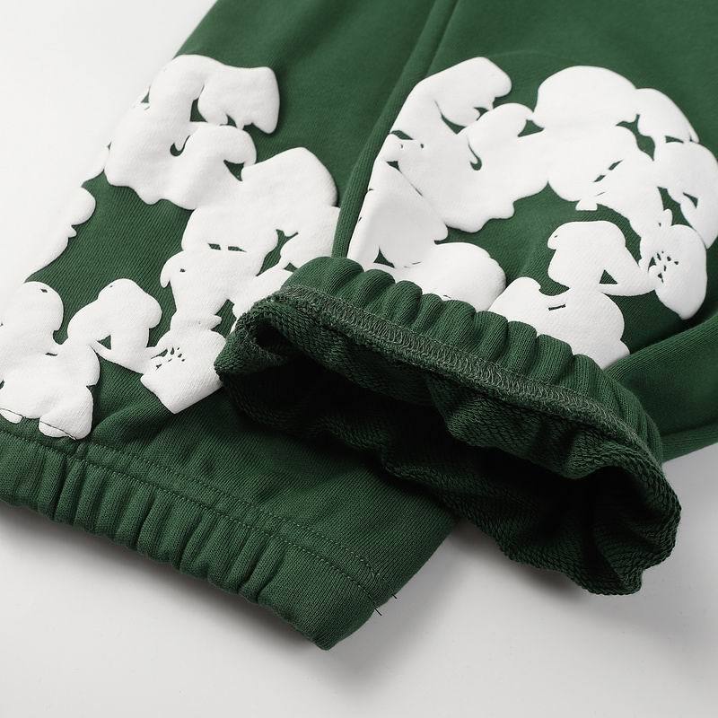 EM Sneakers Denim Tears Hoodie & Sweatpant Sets Cotton Wreath Royal Green