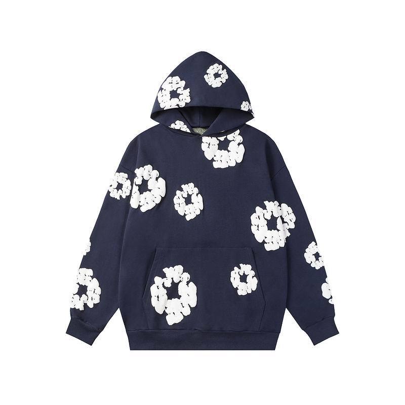 EM Sneakers Denim Tears Hoodie & Sweatpant Sets Cotton Wreath Royal Navy