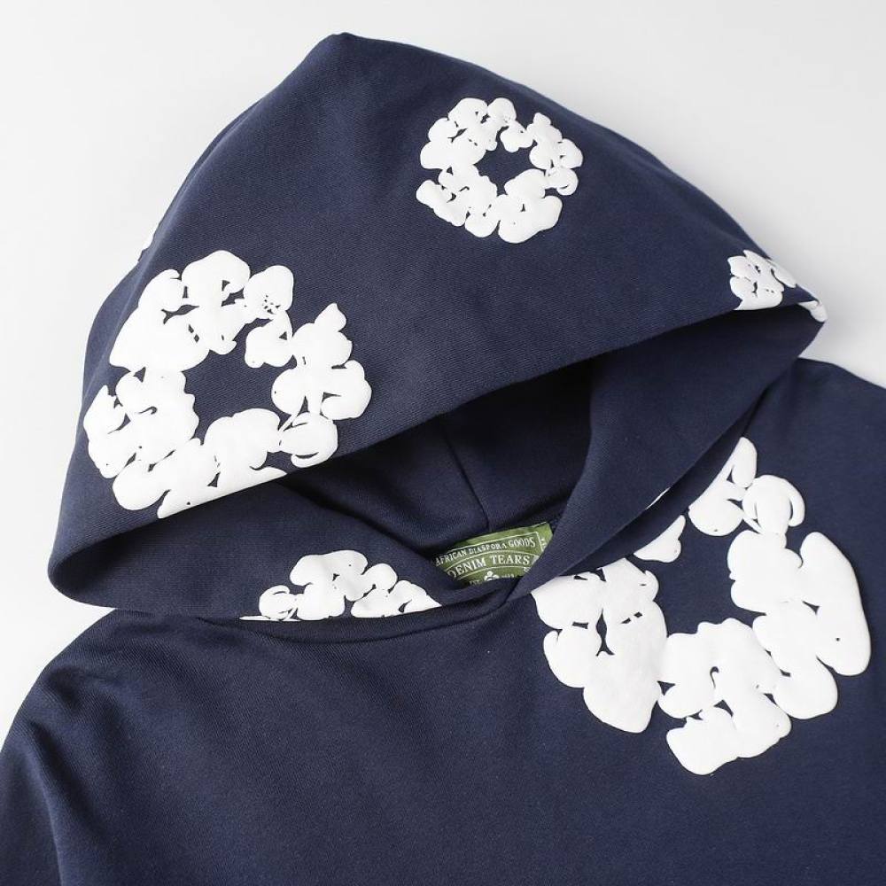 EM Sneakers Denim Tears Hoodie & Sweatpant Sets Cotton Wreath Royal Navy