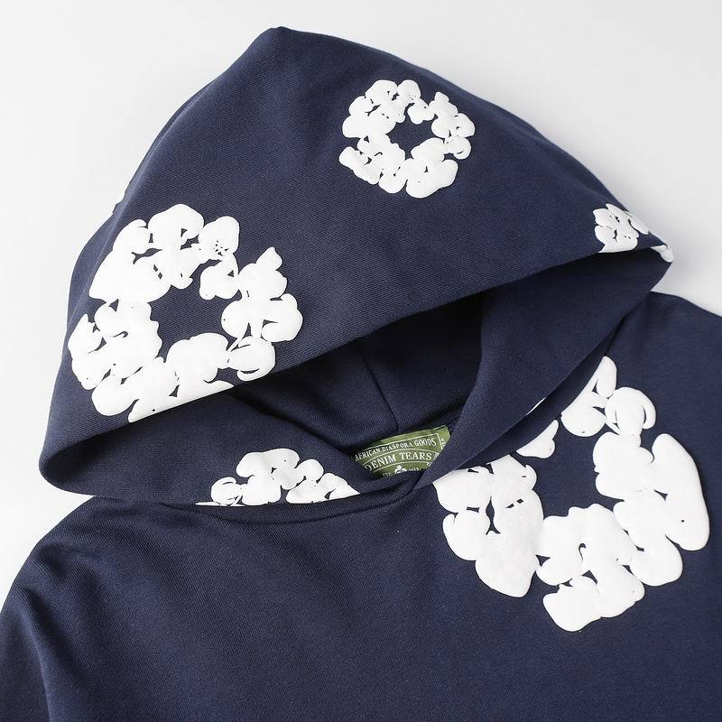 EM Sneakers Denim Tears Hoodie & Sweatpant Sets Cotton Wreath Royal Navy