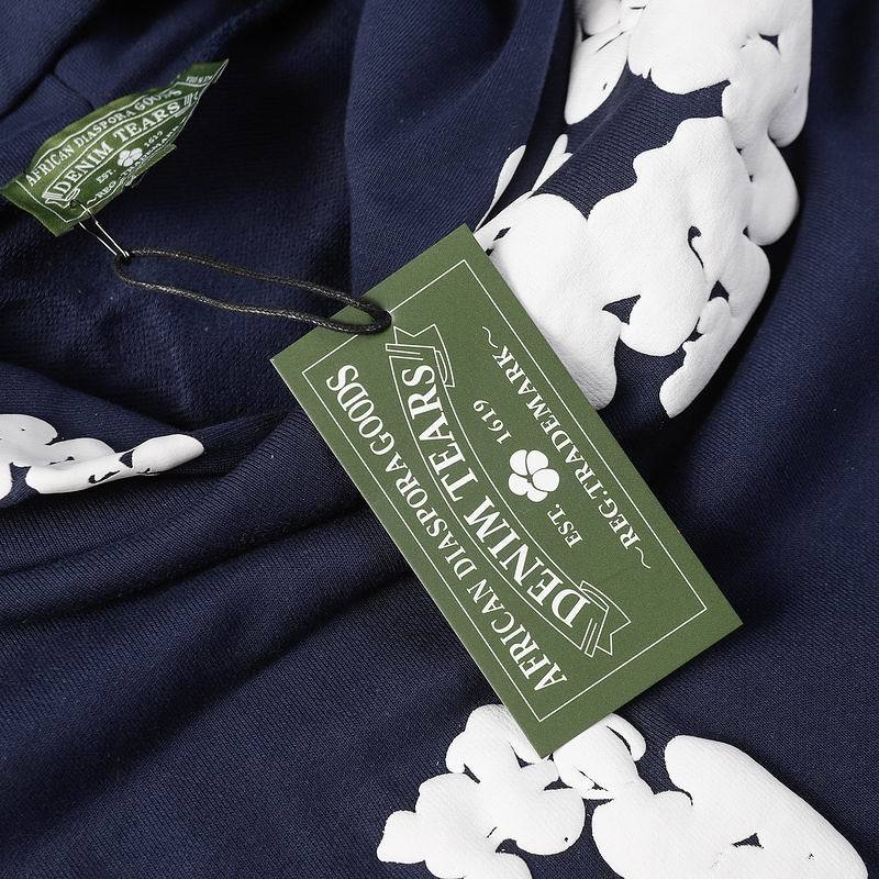 EM Sneakers Denim Tears Hoodie & Sweatpant Sets Cotton Wreath Royal Navy