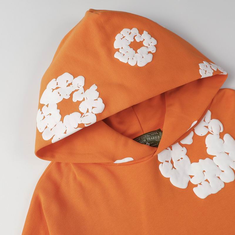 EM Sneakers Denim Tears Hoodie & Sweatpant Sets Cotton Wreath Royal Orange