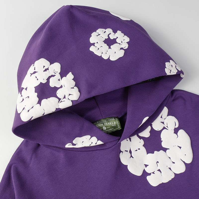 EM Sneakers Denim Tears Hoodie & Sweatpant Sets Cotton Wreath Royal Purple