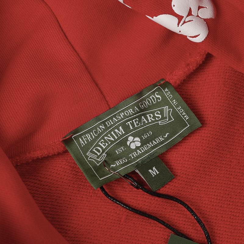 EM Sneakers Denim Tears Hoodie & Sweatpant Sets Cotton Wreath Royal Red