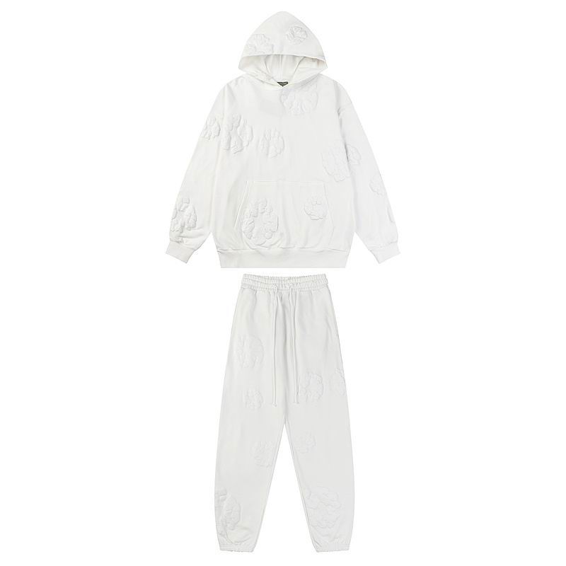 EM Sneakers Denim Tears Hoodie & Sweatpant Sets Cotton Wreath Royal White