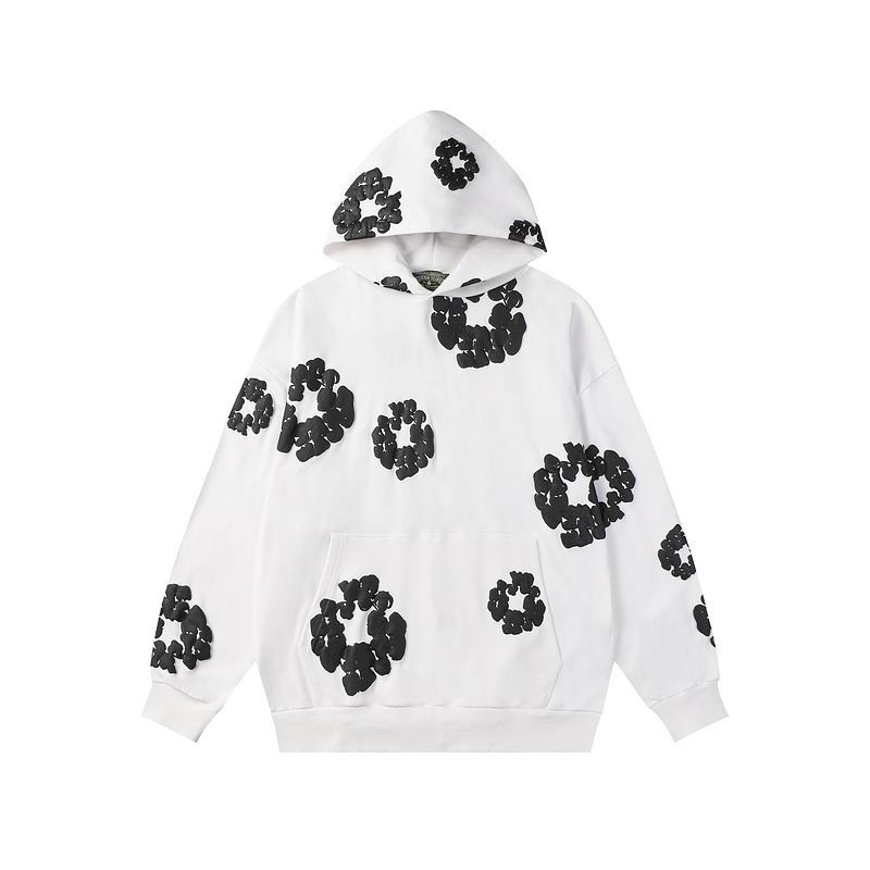 EM Sneakers Denim Tears Hoodie & Sweatpant Sets Cotton Wreath Royal White and Black Flower