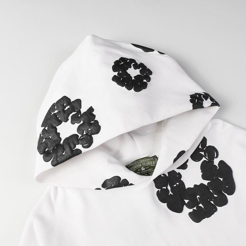 EM Sneakers Denim Tears Hoodie & Sweatpant Sets Cotton Wreath Royal White and Black Flower