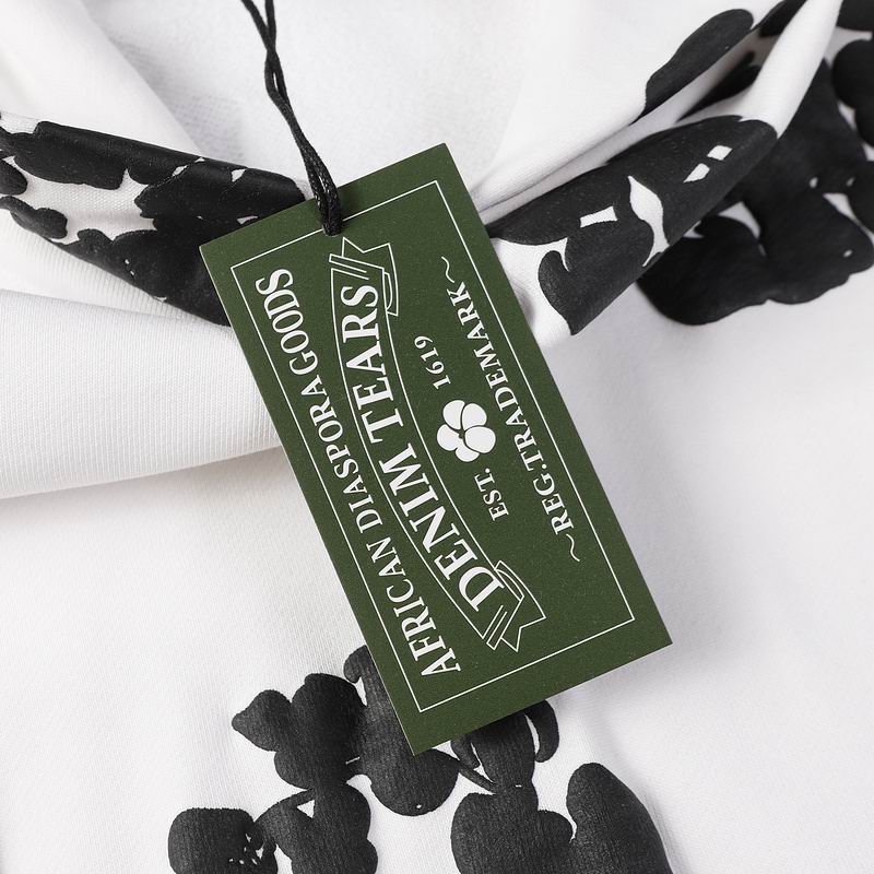 EM Sneakers Denim Tears Hoodie & Sweatpant Sets Cotton Wreath Royal White and Black Flower