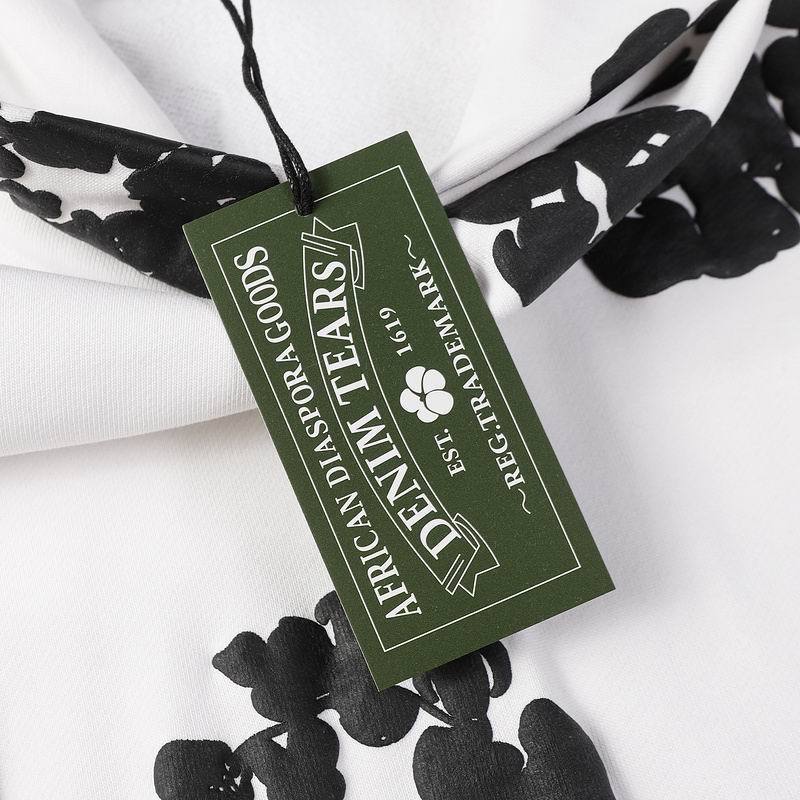 EM Sneakers Denim Tears Hoodie & Sweatpant Sets Cotton Wreath Royal White and Black Flower