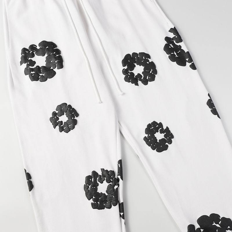 EM Sneakers Denim Tears Hoodie & Sweatpant Sets Cotton Wreath Royal White and Black Flower