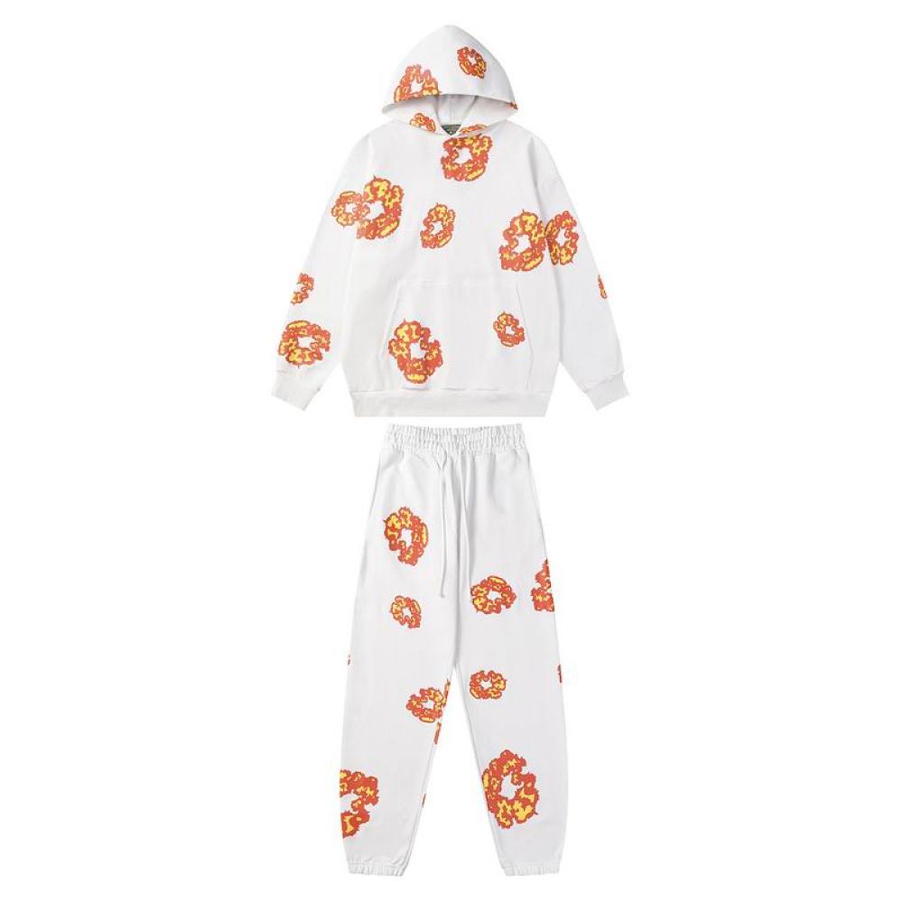 EM Sneakers Denim Tears Hoodie & Sweatpant Sets x Offset Cotton Wreath Royal White