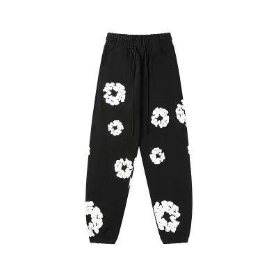 EM Sneakers Denim Tears The Cotton Wreath Sweatpants Black 01