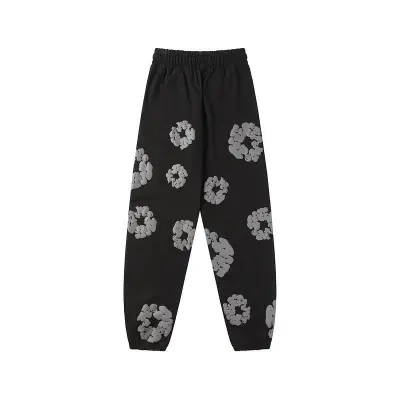 EM Sneakers Denim Tears The Cotton Wreath Sweatpants Black Monochrome 02