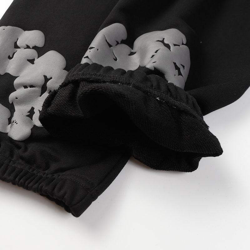 EM Sneakers Denim Tears The Cotton Wreath Sweatpants Black Monochrome