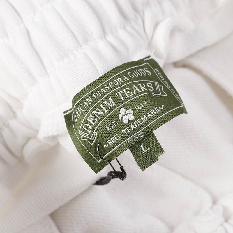 EM Sneakers Denim Tears The Cotton Wreath Sweatpants White and Black Flower