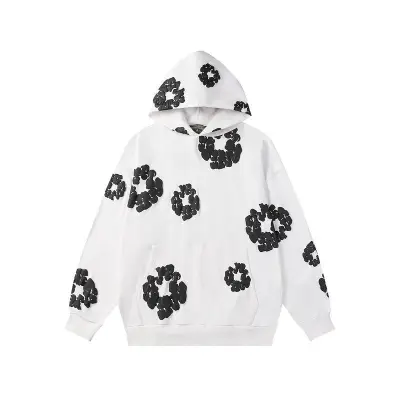 EM Sneakers Denim Tears The Cotton Wreath Sweatshirt Royal White and Black Flower 01