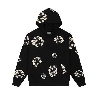 EM Sneakers Denim Tears x CPFM Cactus Tears Allover Print Hoodie Black 01