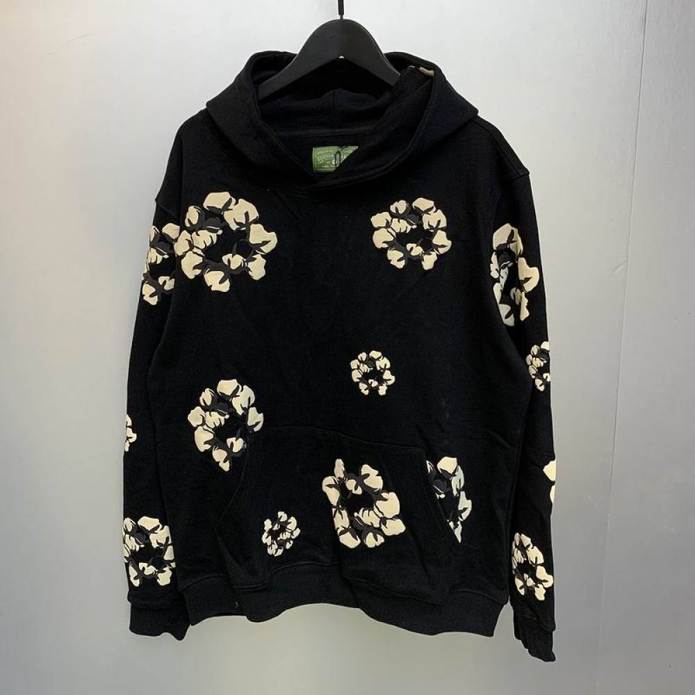 EM Sneakers Denim Tears x CPFM Cactus Tears Allover Print Hoodie Black