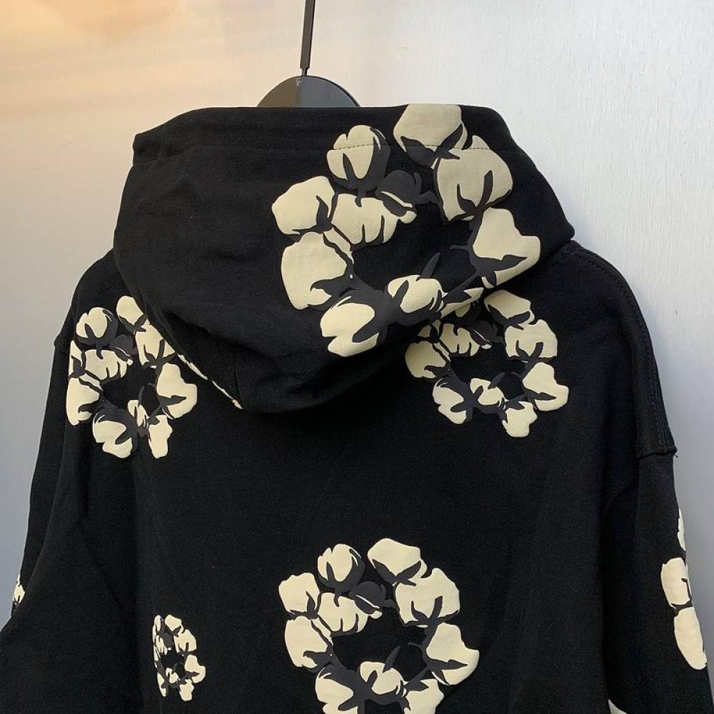 EM Sneakers Denim Tears x CPFM Cactus Tears Allover Print Hoodie Black