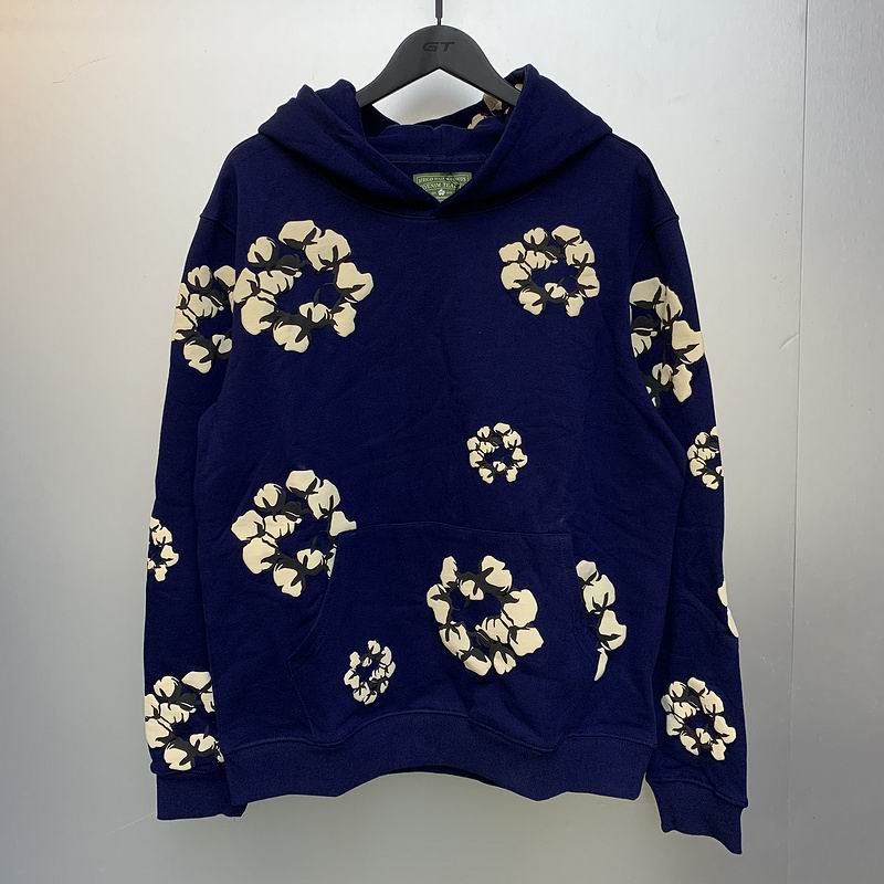 EM Sneakers Denim Tears x CPFM Cactus Tears Allover Print Hoodie Navy