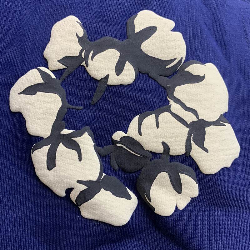 EM Sneakers Denim Tears x CPFM Cactus Tears Allover Print Hoodie Navy