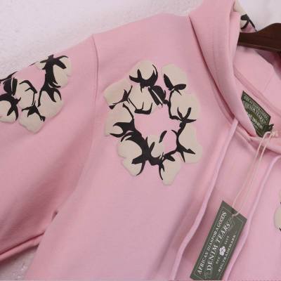 EM Sneakers Denim Tears x CPFM Cactus Tears Allover Print Hoodie Pink 02