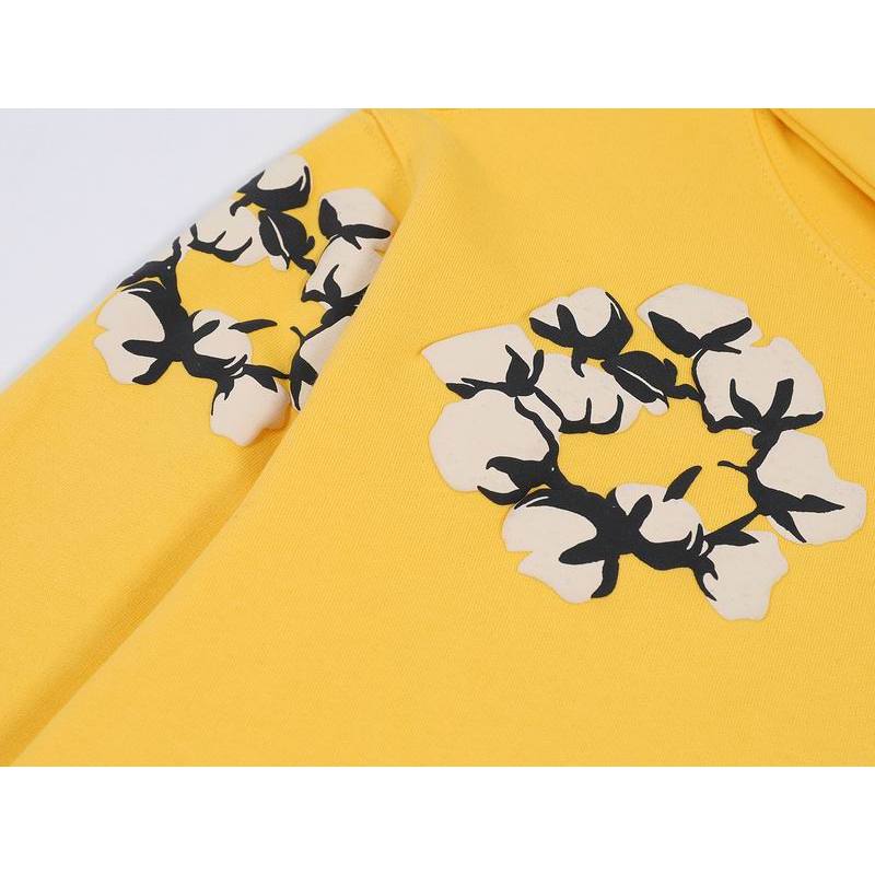 EM Sneakers Denim Tears x CPFM Cactus Tears Allover Print Hoodie Yellow