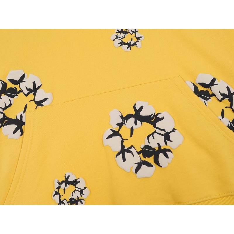 EM Sneakers Denim Tears x CPFM Cactus Tears Allover Print Hoodie Yellow
