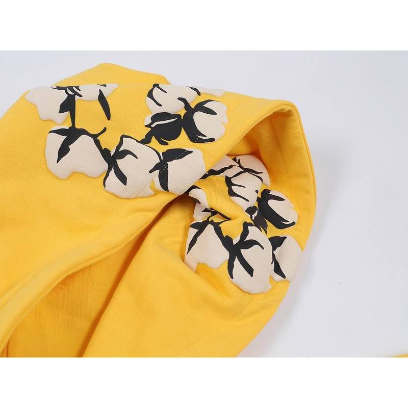 EM Sneakers Denim Tears x CPFM Cactus Tears Allover Print Hoodie Yellow
