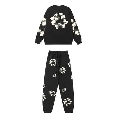 EM Sneakers Denim Tears x CPFM Cactus Tears Crewneck Sweatshirt & Sweatpant Sets Black 01