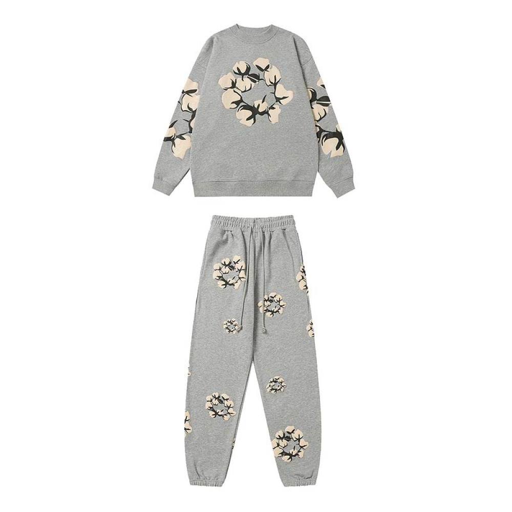 EM Sneakers Denim Tears x CPFM Cactus Tears Crewneck Sweatshirt & Sweatpant Sets Gray