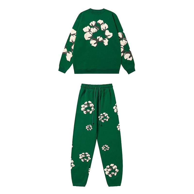 EM Sneakers Denim Tears x CPFM Cactus Tears Crewneck Sweatshirt & Sweatpant Sets Green