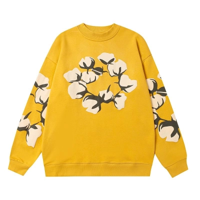 EM Sneakers Denim Tears x CPFM Cactus Tears Crewneck Sweatshirt & Sweatpant Sets Yellow 02
