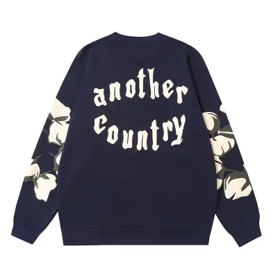 EM Sneakers Denim Tears x CPFM Cactus Tears Crewneck Sweatshirt Navy 02