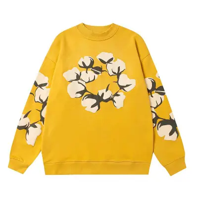 EM Sneakers Denim Tears x CPFM Cactus Tears Crewneck Sweatshirt Yellow 01