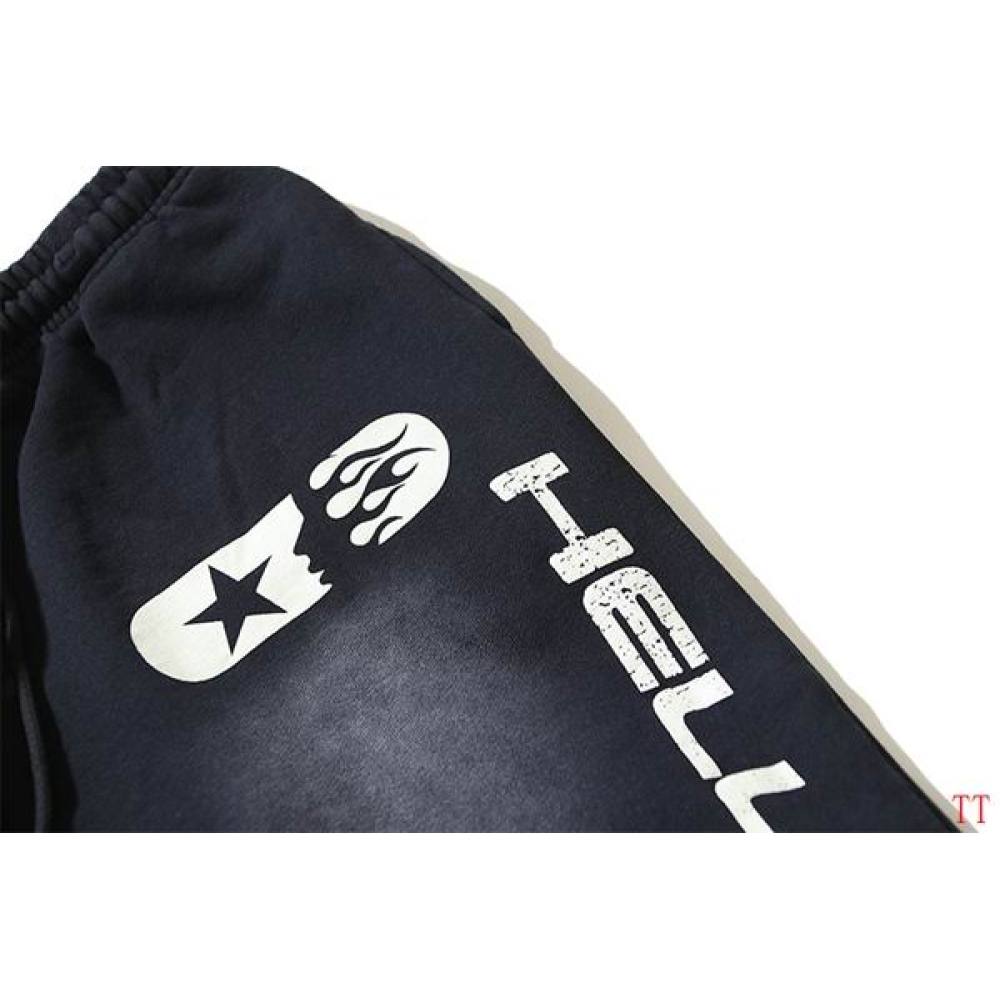EM Sneakers Hellstar Logo Print Sweatpant Black / Gray