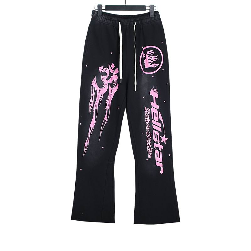 EM Sneakers Hellstar Studios Racer Flare Sweatpant Black and Pink
