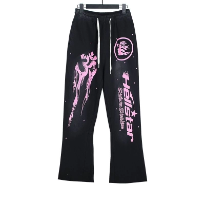 EM Sneakers Hellstar Studios Racer Flare Sweatpant Black and Pink 01