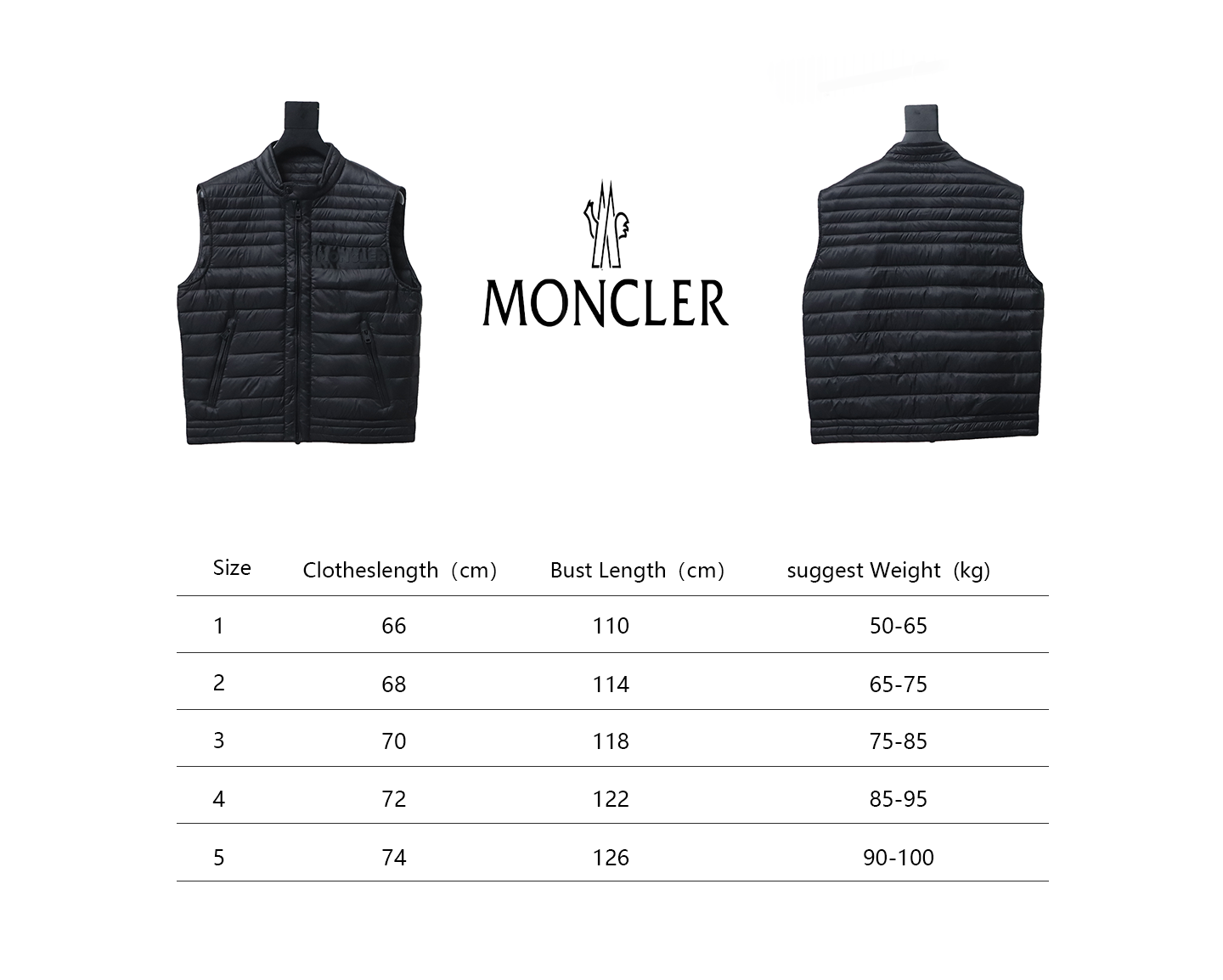 EM Sneakers Moncler Classic Down Vest Black