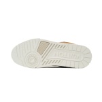 EM Sneakers Louis Vuitton LV Trainer Brown Skin With White Background