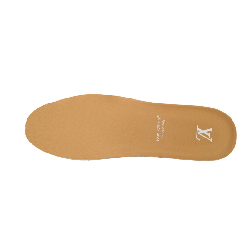 EM Sneakers Louis Vuitton LV Trainer Brown Skin With White Background
