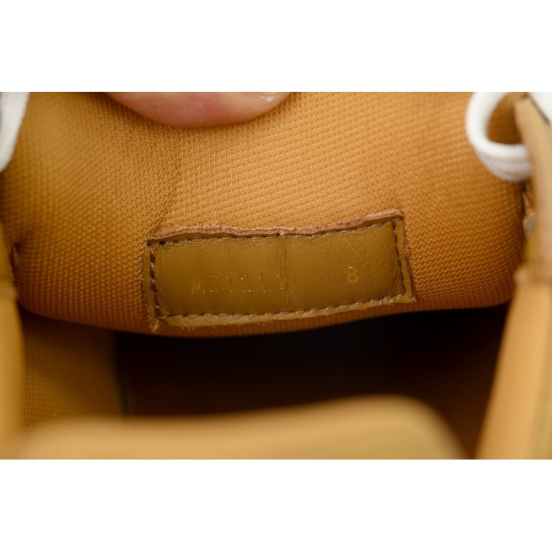 EM Sneakers Louis Vuitton LV Trainer Brown Skin With White Background