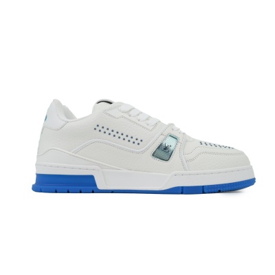 EM Sneakers Louis Vuitton LV Trainer Sea Blue Rivet 02