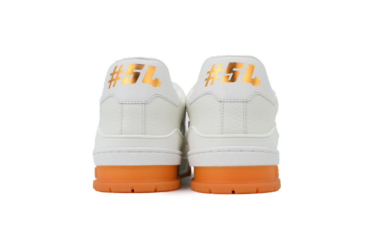 EM Sneakers Louis Vuitton LV Trainer White Orange Rivet