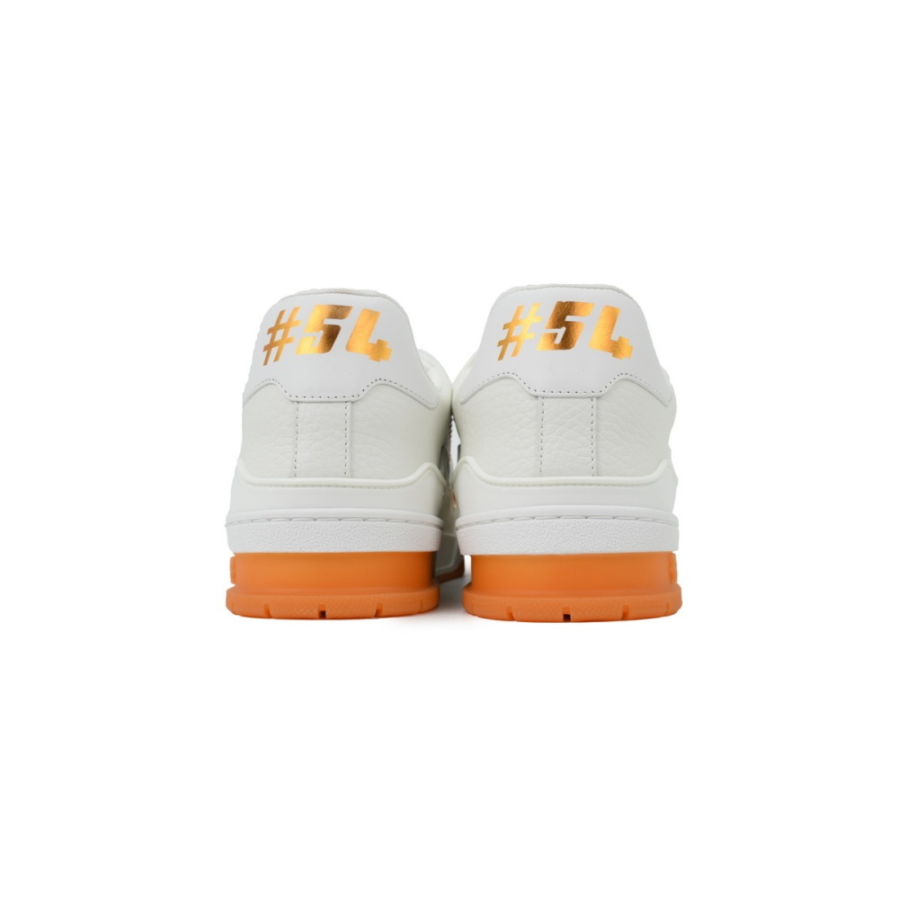 EM Sneakers Louis Vuitton LV Trainer White Orange Rivet