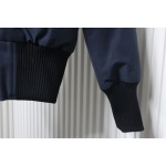 EM Sneakers Moose Knuckles Cloud Bomber Navy Jacket with Detachable Hood and Shearling Trim In Milkyway